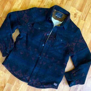 Jachs New York Men's Wool Blend Sherpa Lined Jacket Shacket